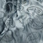 Echarpe cinza padrão paisley