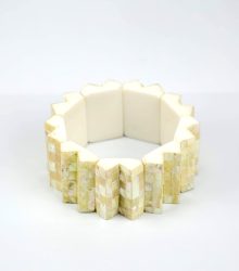 Pulseira elástica com madrepérola