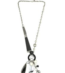 Colar encantos preto e cinza