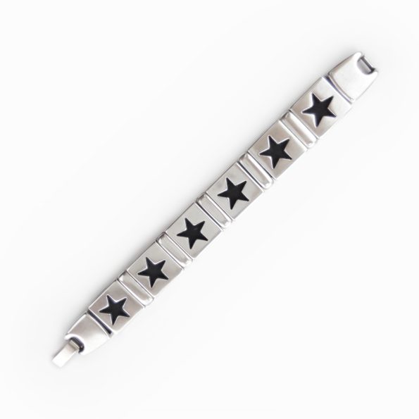 Pulseira alpaca com estrelas