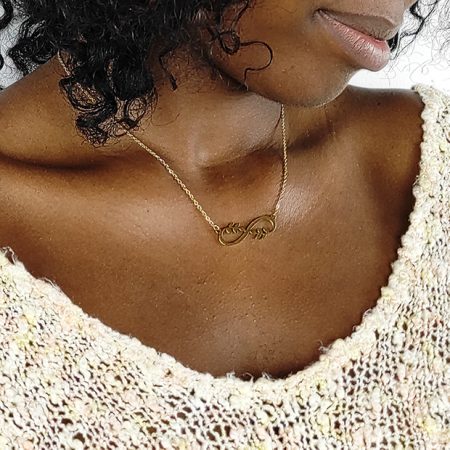 Colar Infinito dourado