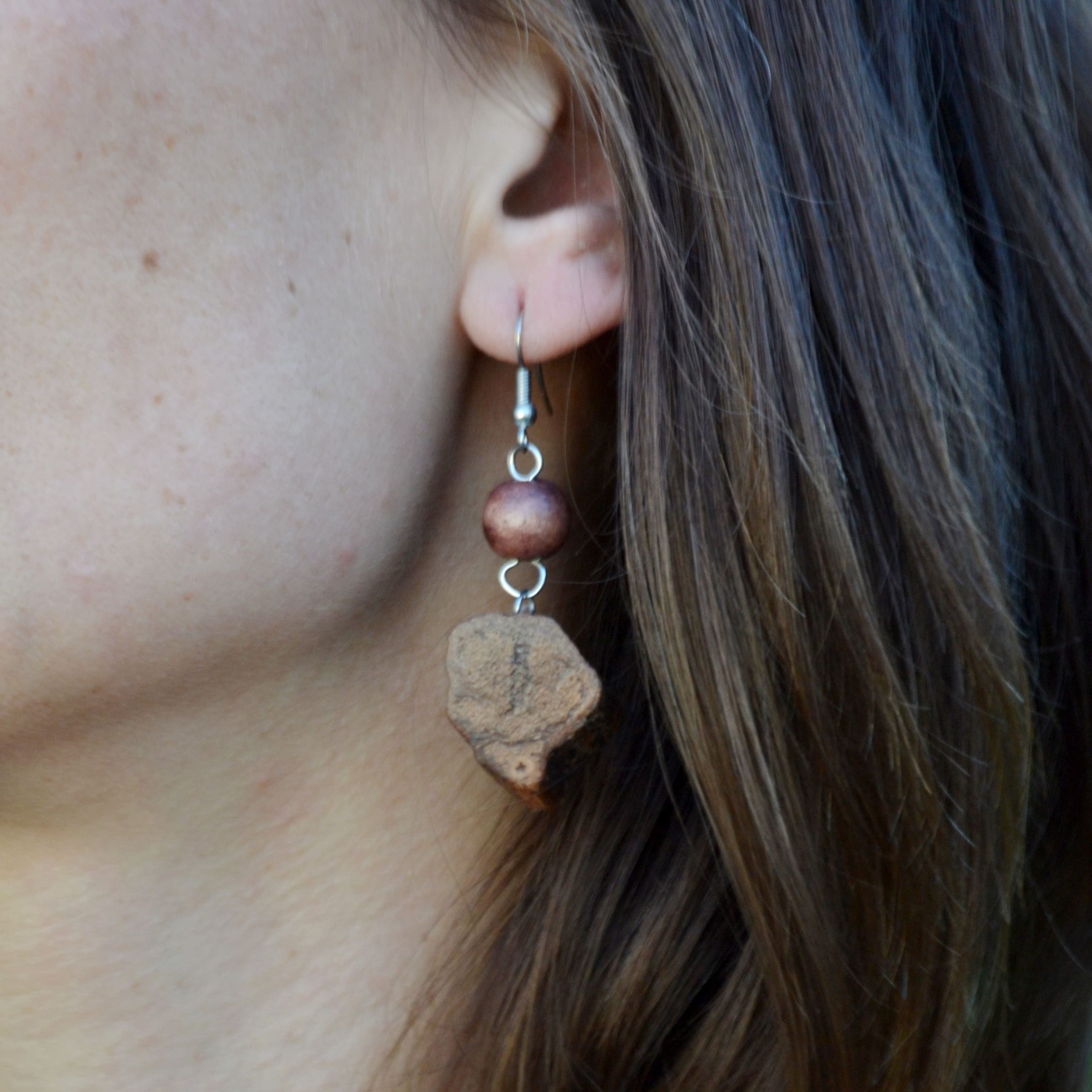 Brincos Rústicos de Madeira Brincos Rústicos de Madeira