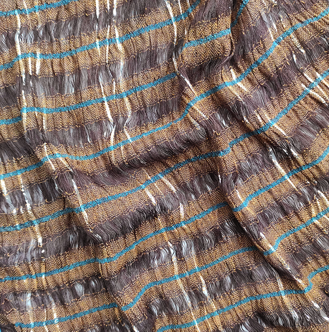 Echarpe tons terrosos com franjas (2) Echarpe tons terrosos com franjas