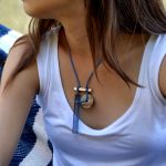 Colar Artístico Azul Mar