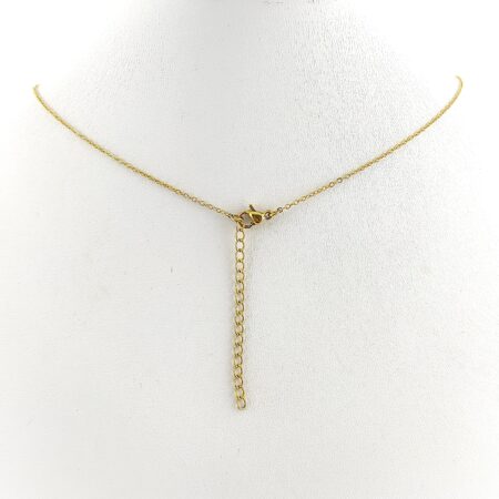 Colar Vieira com Brilhantes em Aço Dourado – Caminhos de Santiago