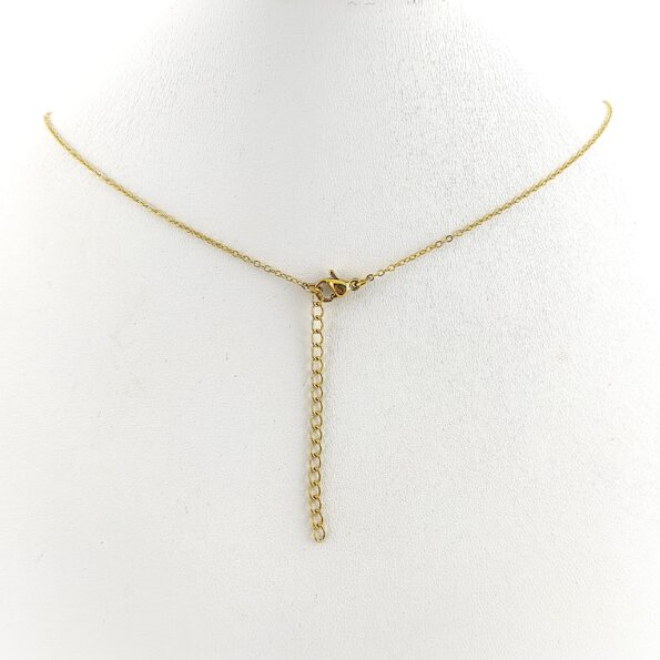 Colar Vieira com Brilhantes em Aço Dourado – Caminhos de Santiago
