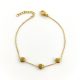Pulseira Caminho de Santiago – Três Conchas em Aço Dourado