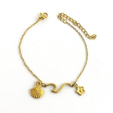 Pulseira Caminho em Aço Dourado