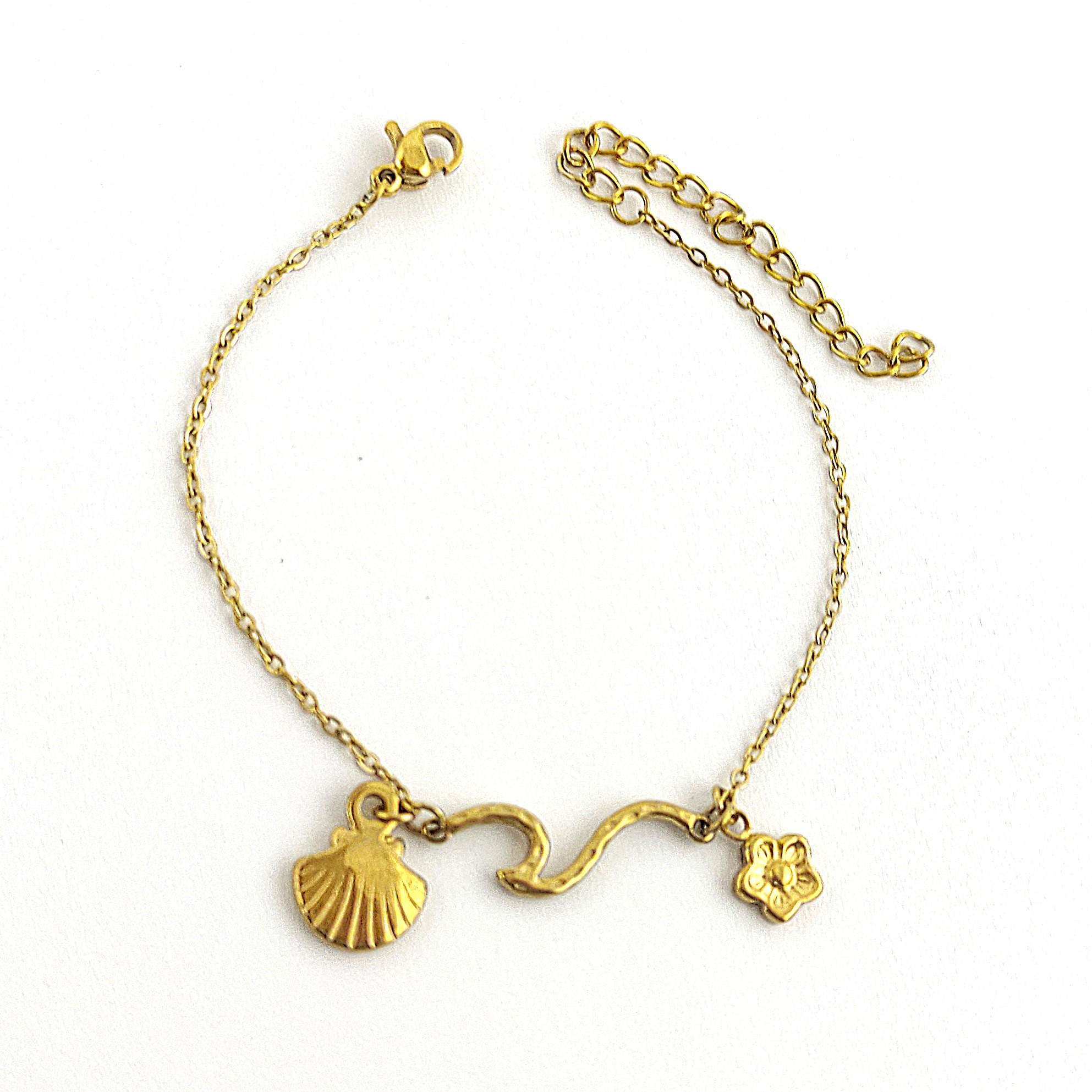 Pulseira Caminho em Aço Dourado Pulseira Caminho em Aço Dourado