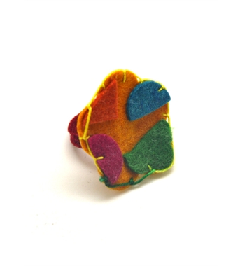 Anel Colorido em Feltro