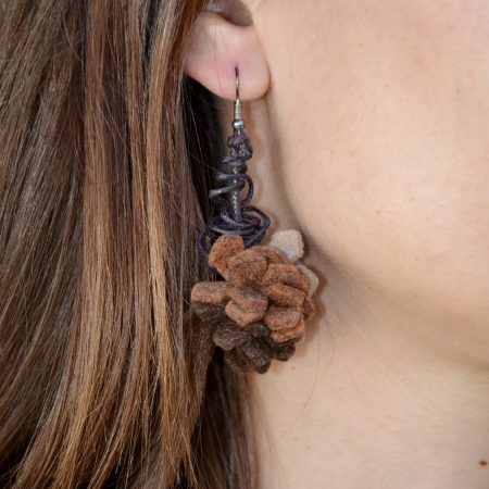 Brincos Escultura em Tons Terra