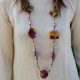 Colar Artesanal com Feltro e Madeira