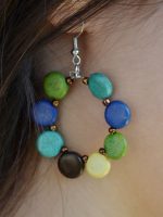 Brincos Argola Circular Colorida