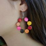 Brincos Argola Circular Colorida