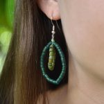 Brincos Lágrima Boho Tons Naturais