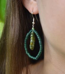 Brincos Lágrima Boho Tons Naturais
