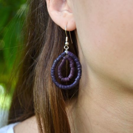 Brincos Lágrima Boho Tons Naturais