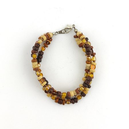 Pulseira Contas Naturais e Missangas