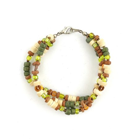 Pulseira Contas Naturais e Missangas