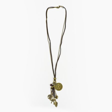 Colar Boho em Camurça e Bronze