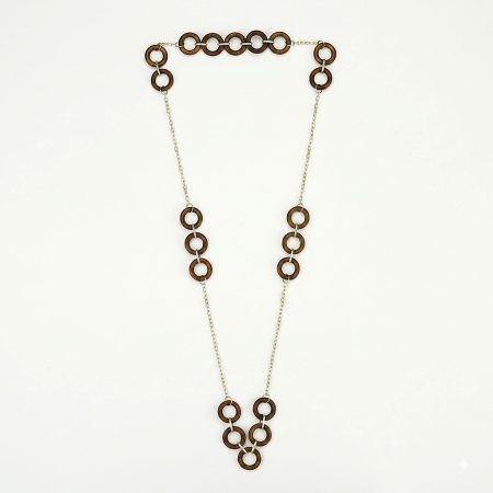 Colar Boho de Argolas Castanhas
